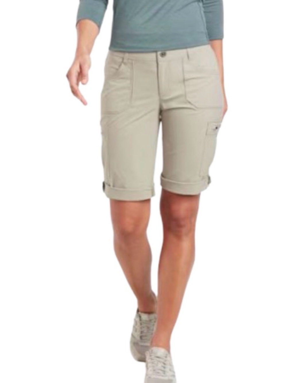 Kuhl Women’s Horizn Roll Up Shorts Beige Hiking Outdoor Sz 16